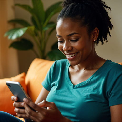 Cliente mexendo no celular