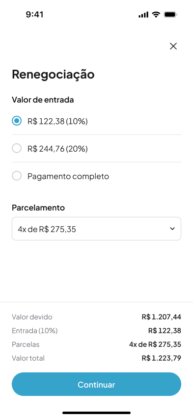 Renegociação etapa 2