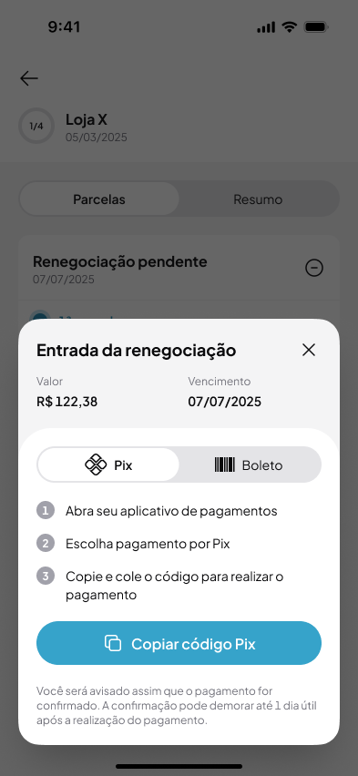 Renegociação etapa 4